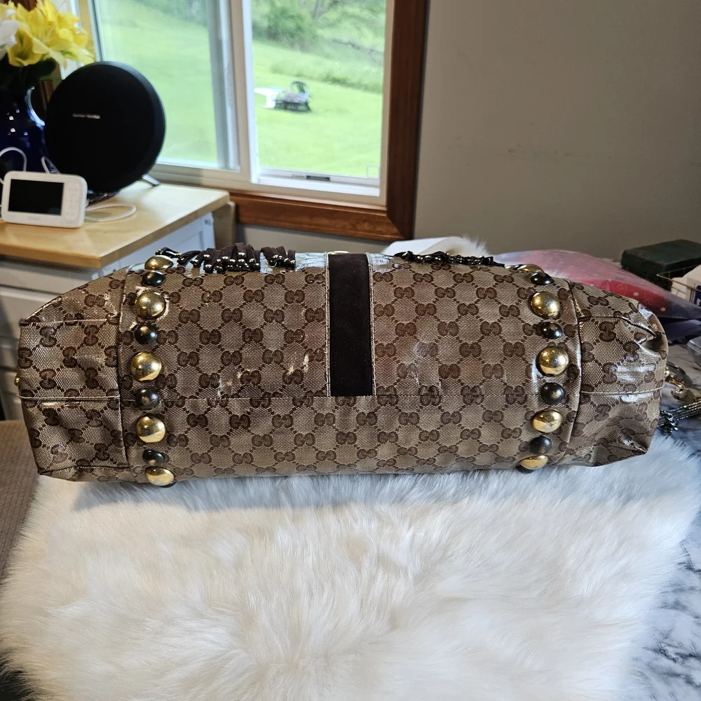Gucci XL Crystal Fringe Babouska Hobk - Picture 10 of 16